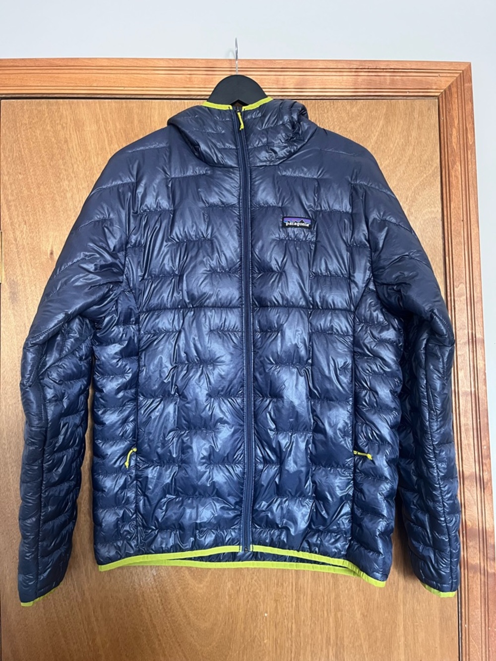 Patagonia Navy Jacket with Yellow Trim